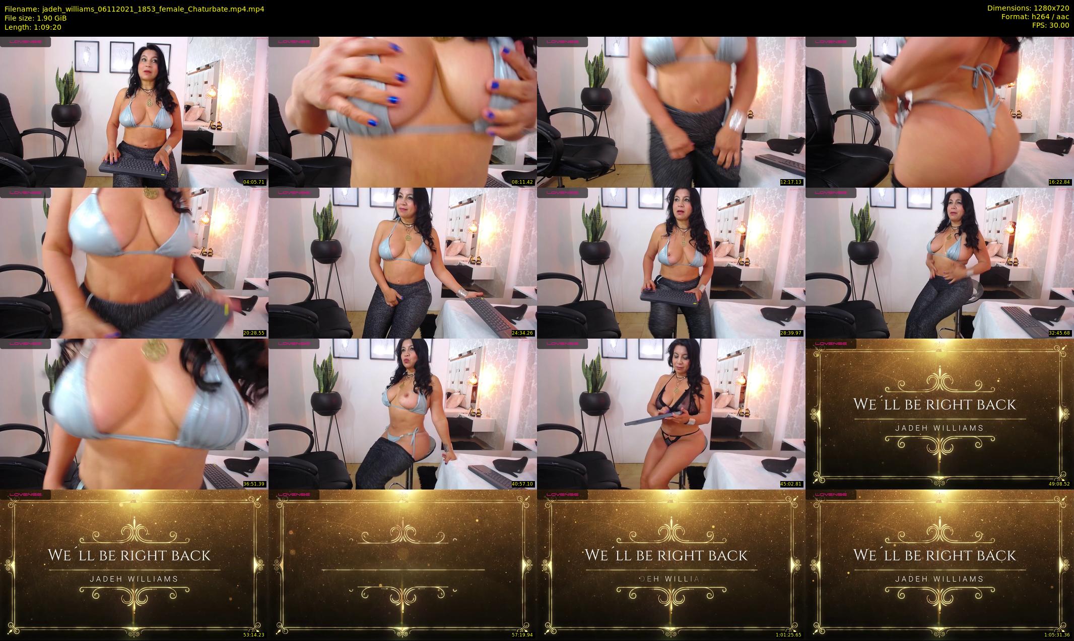 jadeh_williams — 70 minute Chaturbate Female stripcam recording, 720p, Nov 6, 2021