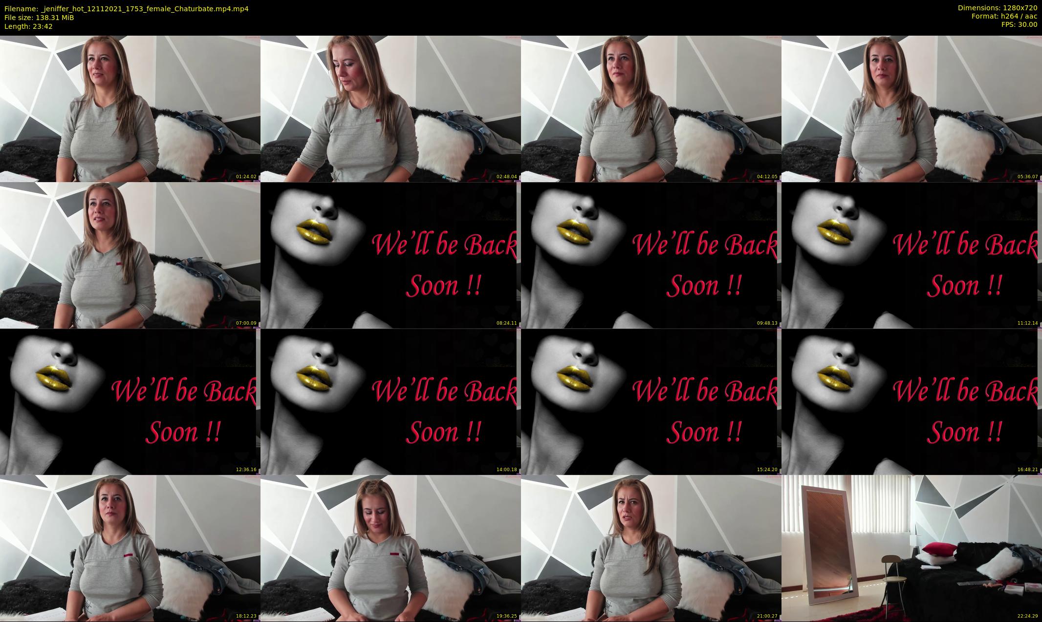 _jeniffer_hot — 24 minute Chaturbate Female stripcam recording, 720p, Nov 12, 2021