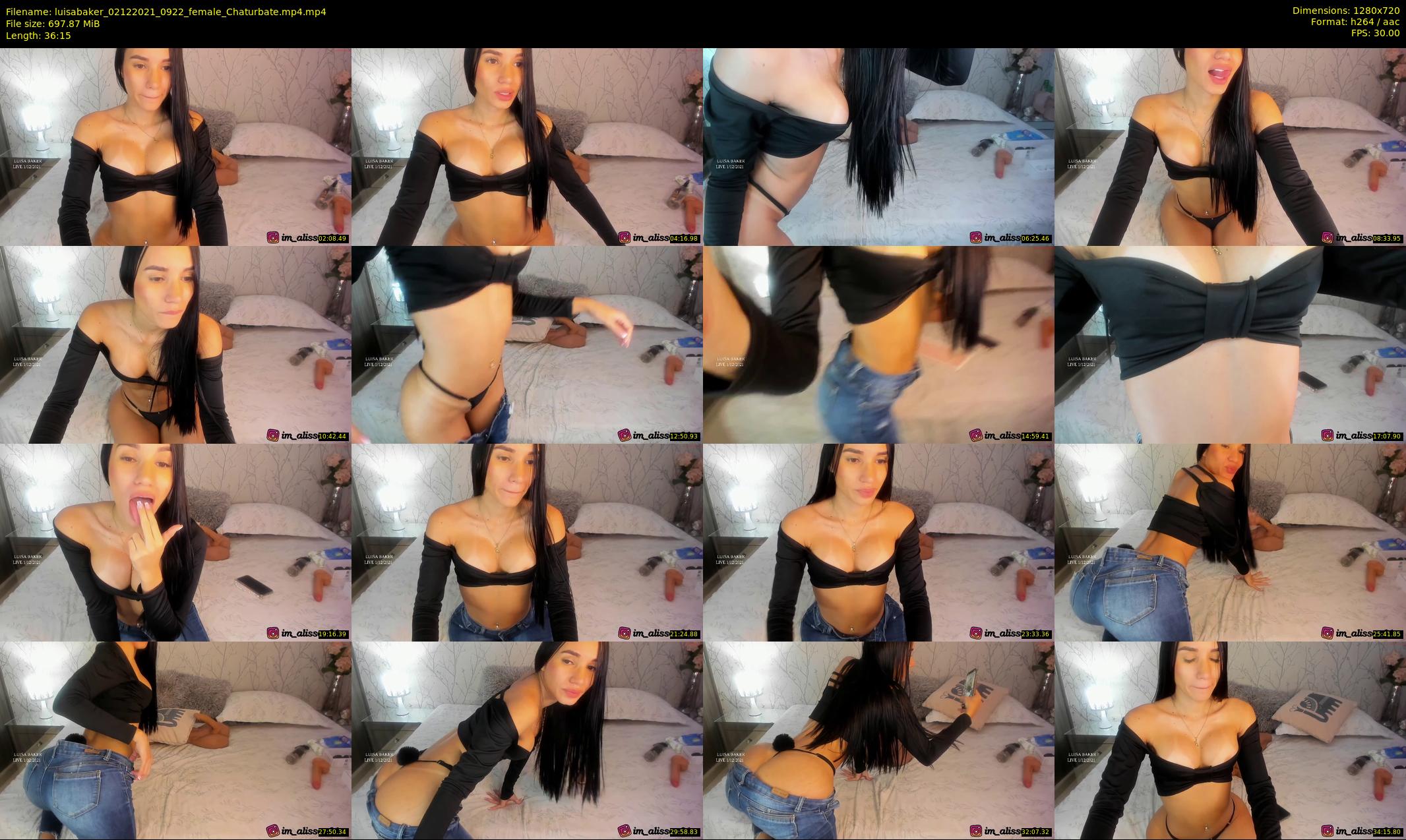 luisabaker — 37 minute Chaturbate Female stripcam recording, 720p, Dec 2, 2021