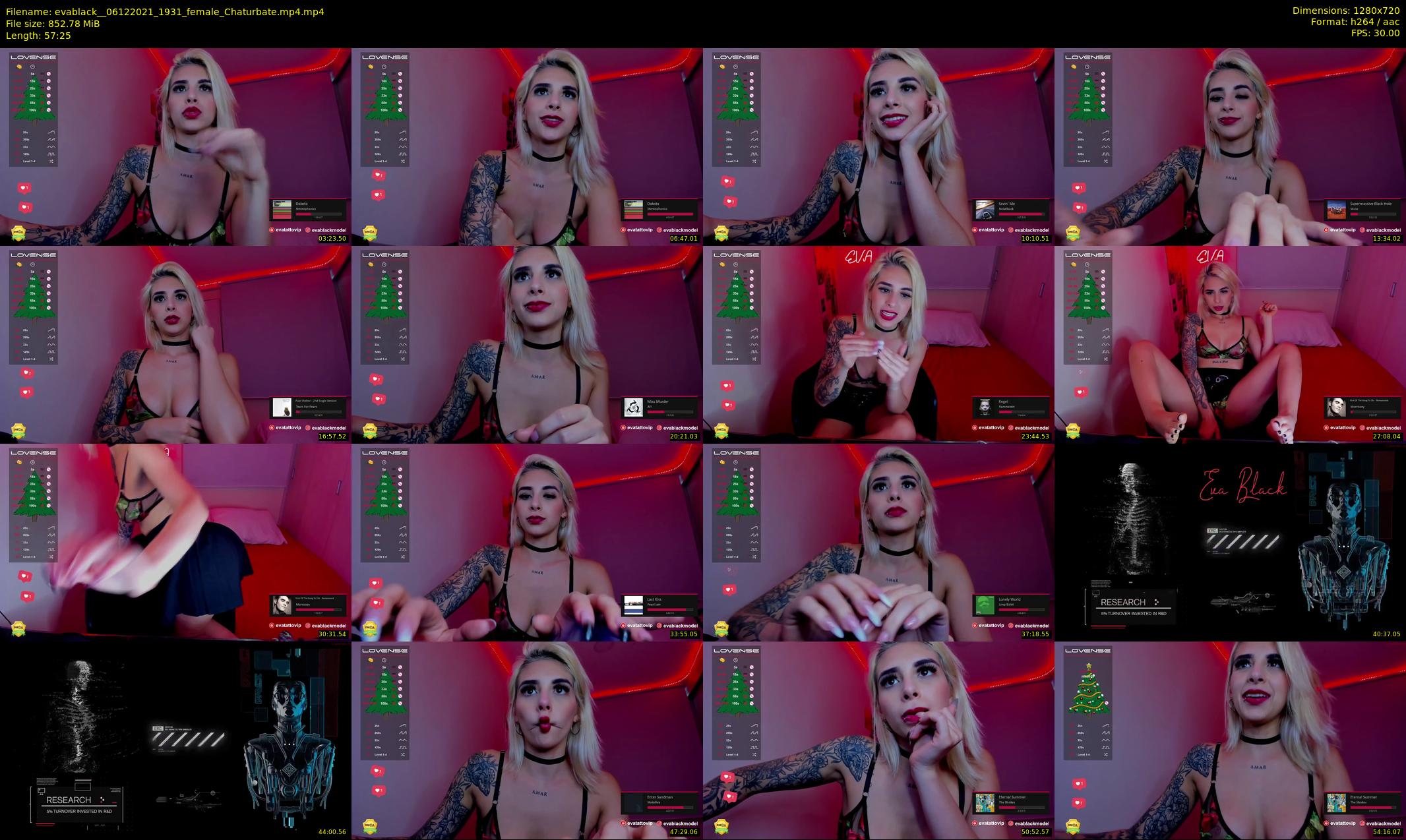 evablack_ — 58 minute Chaturbate Female stripcam recording, 720p, Dec 6, 2021