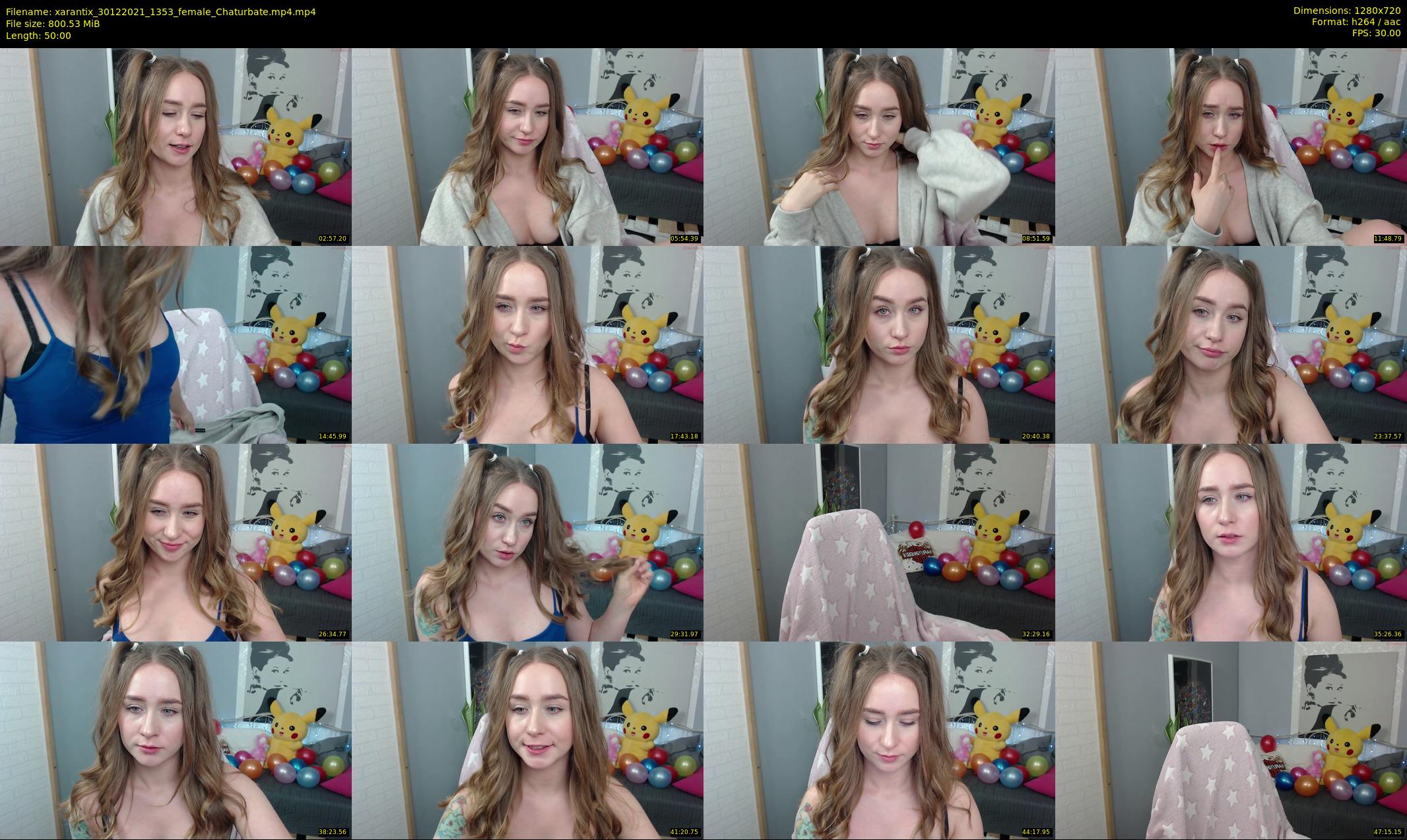 xarantix — 50 minute Chaturbate Female stripcam recording, 720p, Dec 30, 2021