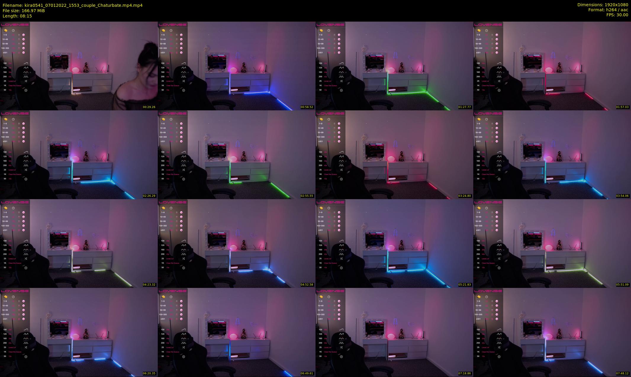 kira0541 — 9 minute Chaturbate Couple stripcam recording, 1080p, Jan 7, 2022