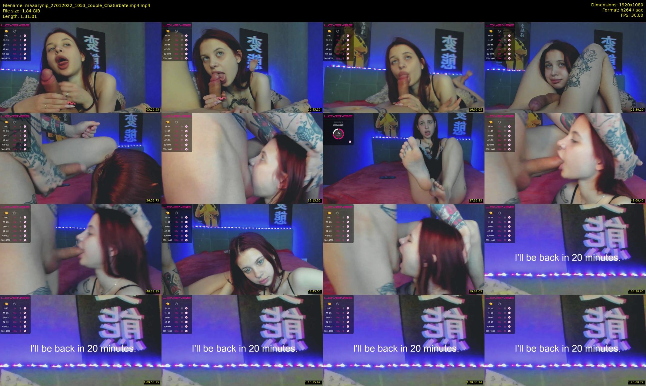 maaarynip — 92 minute Chaturbate Couple stripcam recording, 1080p, Jan 27, 2022