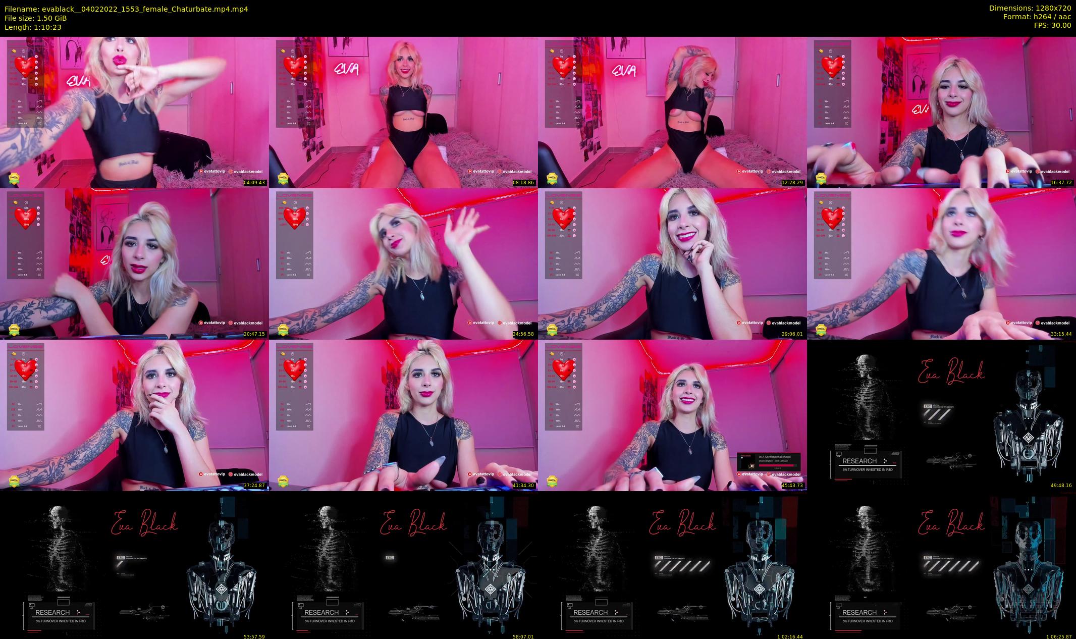 evablack_ — 71 minute Chaturbate Female stripcam recording, 720p, Feb 4, 2022