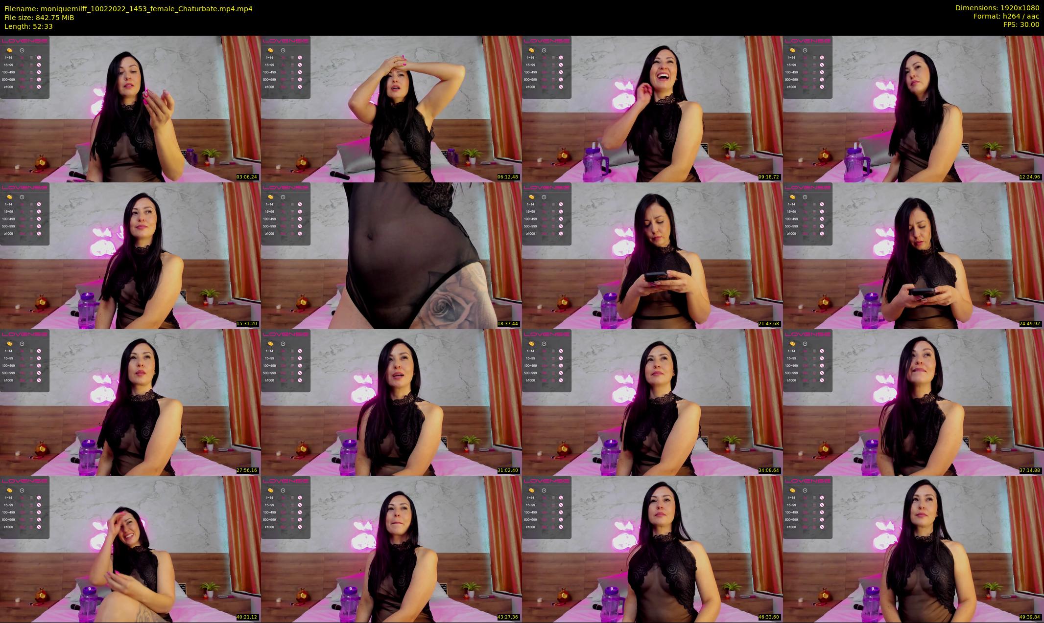 moniquemilff — 53 minute Chaturbate Female stripcam recording, 1080p, Feb 10, 2022