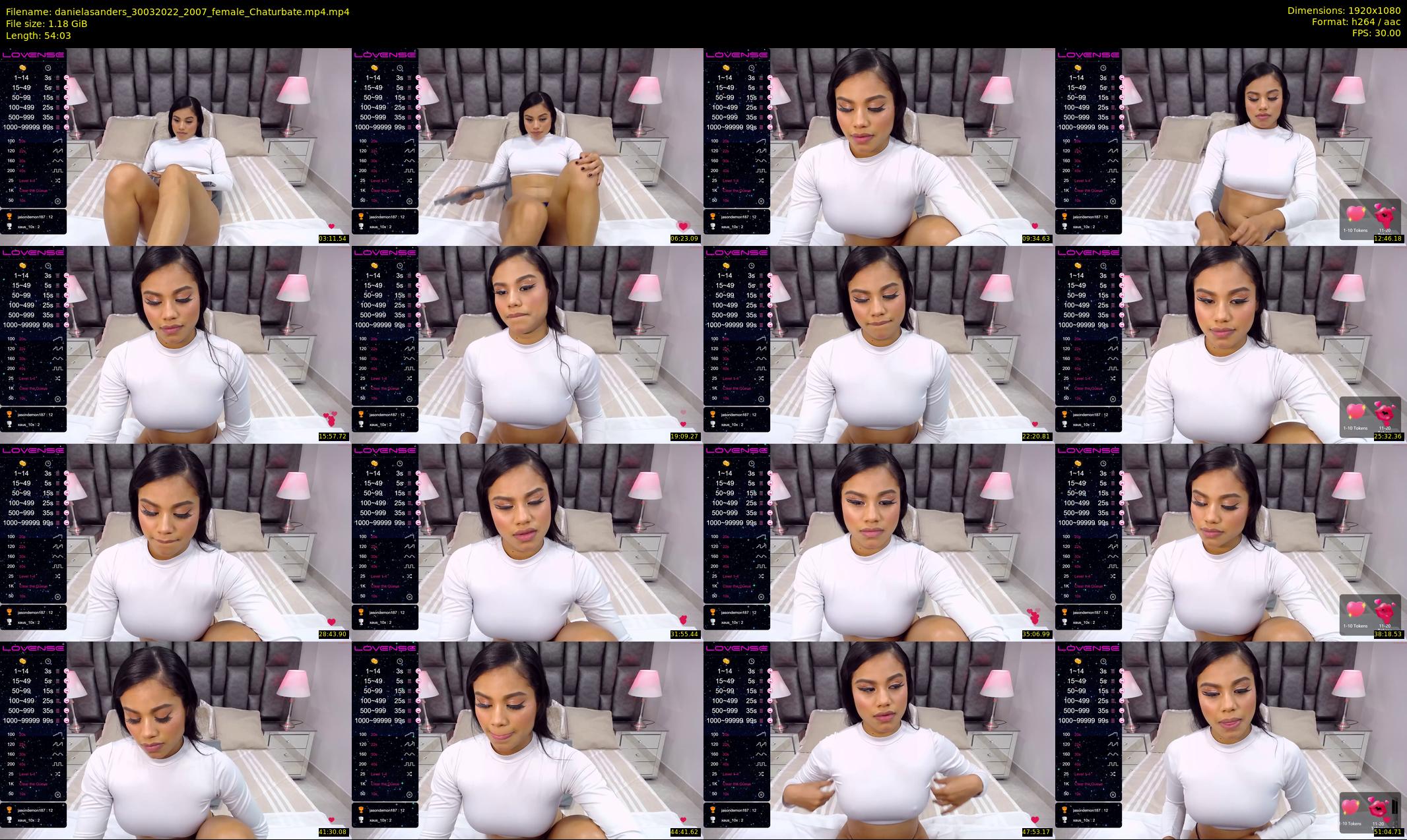 danielasanders — 55 minute Chaturbate Female stripcam recording, 1080p, Mar 30, 2022
