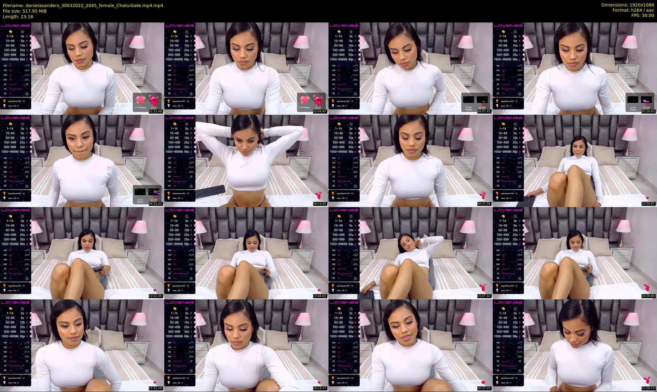 danielasanders — 24 minute Chaturbate Female stripcam recording, 1080p, Mar 30, 2022