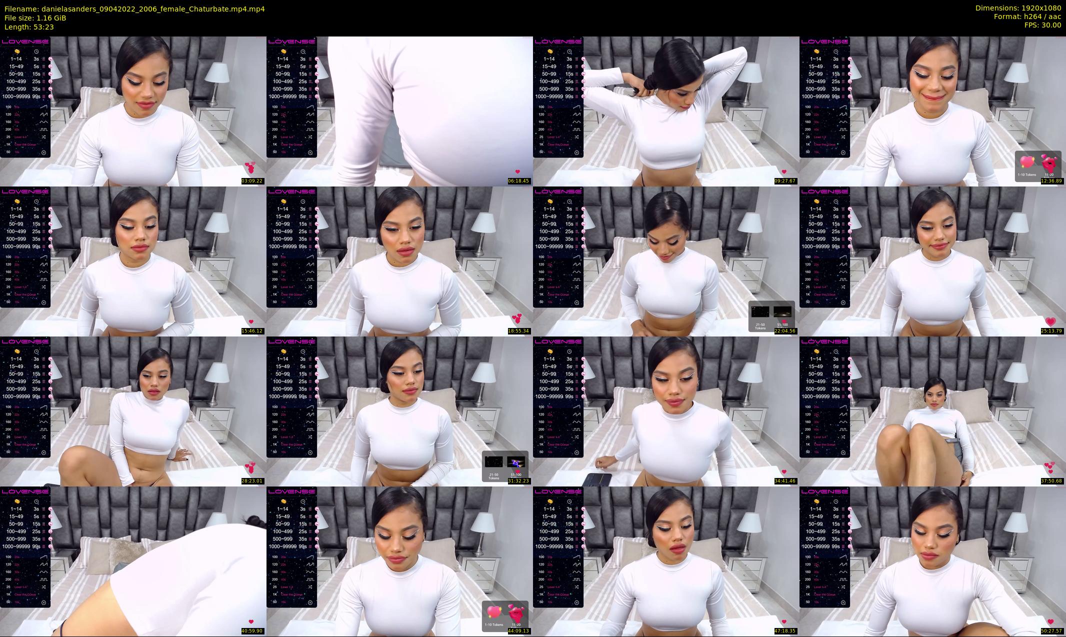 danielasanders — 54 minute Chaturbate Female stripcam recording, 1080p, Apr 9, 2022