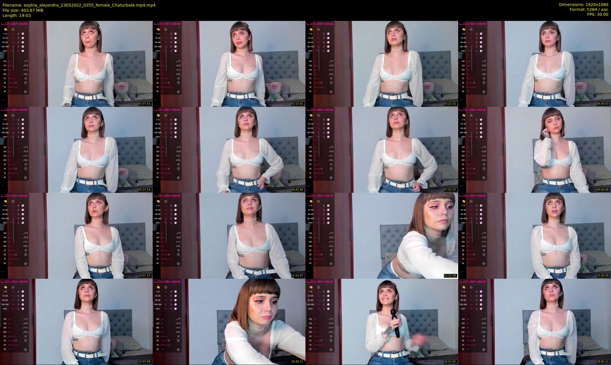 sophia_alejandra — 20 minute Chaturbate Female stripcam recording, 1080p, May 23, 2022
