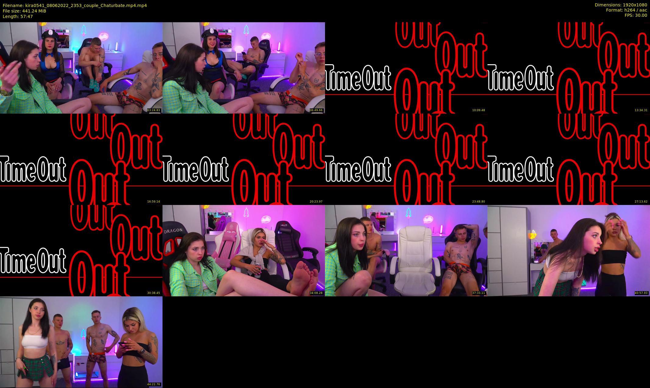 kira0541 — 58 minute Chaturbate Couple stripcam recording, 1080p, Jun 8, 2022