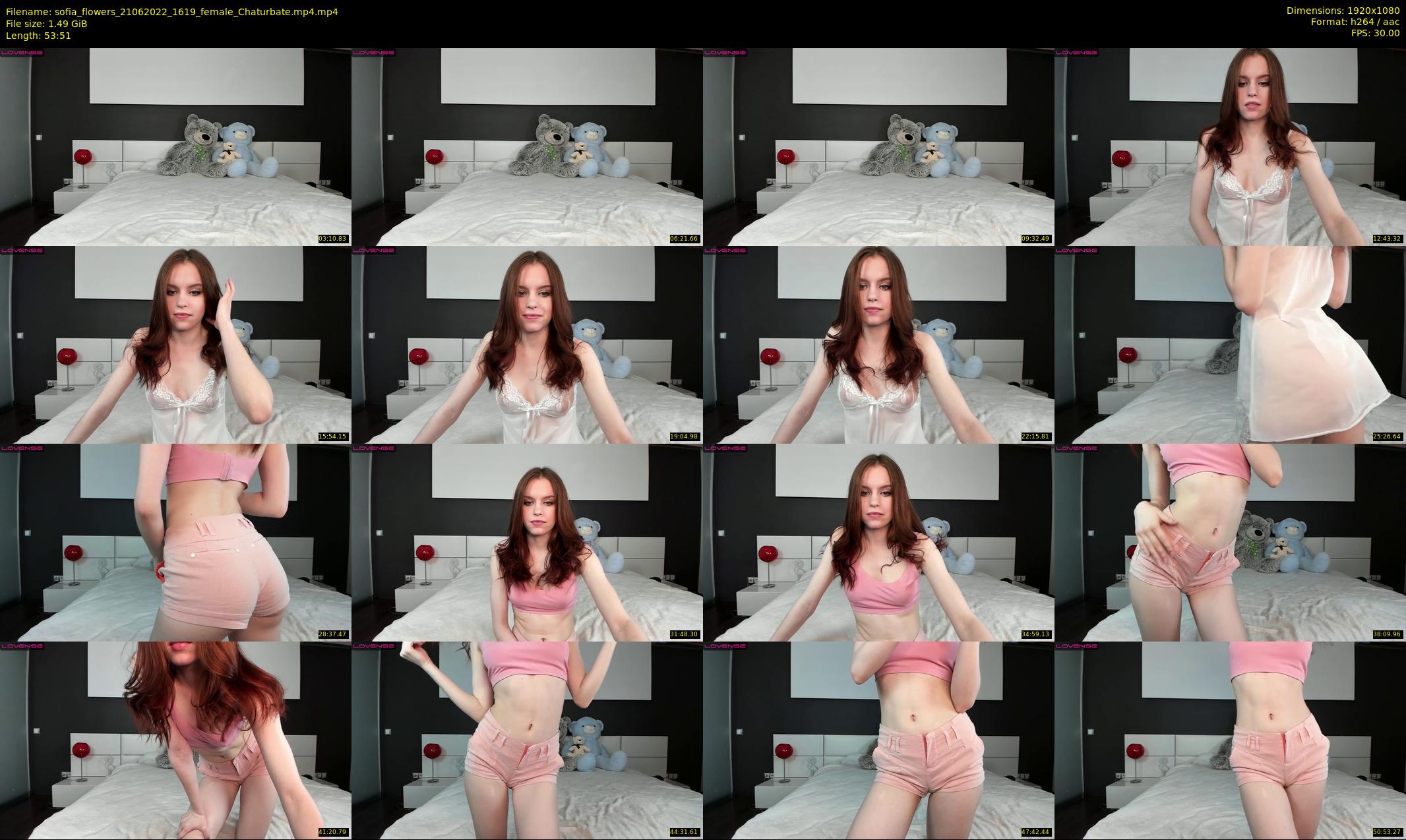 sofia_flowers — 54 minute Chaturbate Female stripcam recording, 1080p, Jun 21, 2022