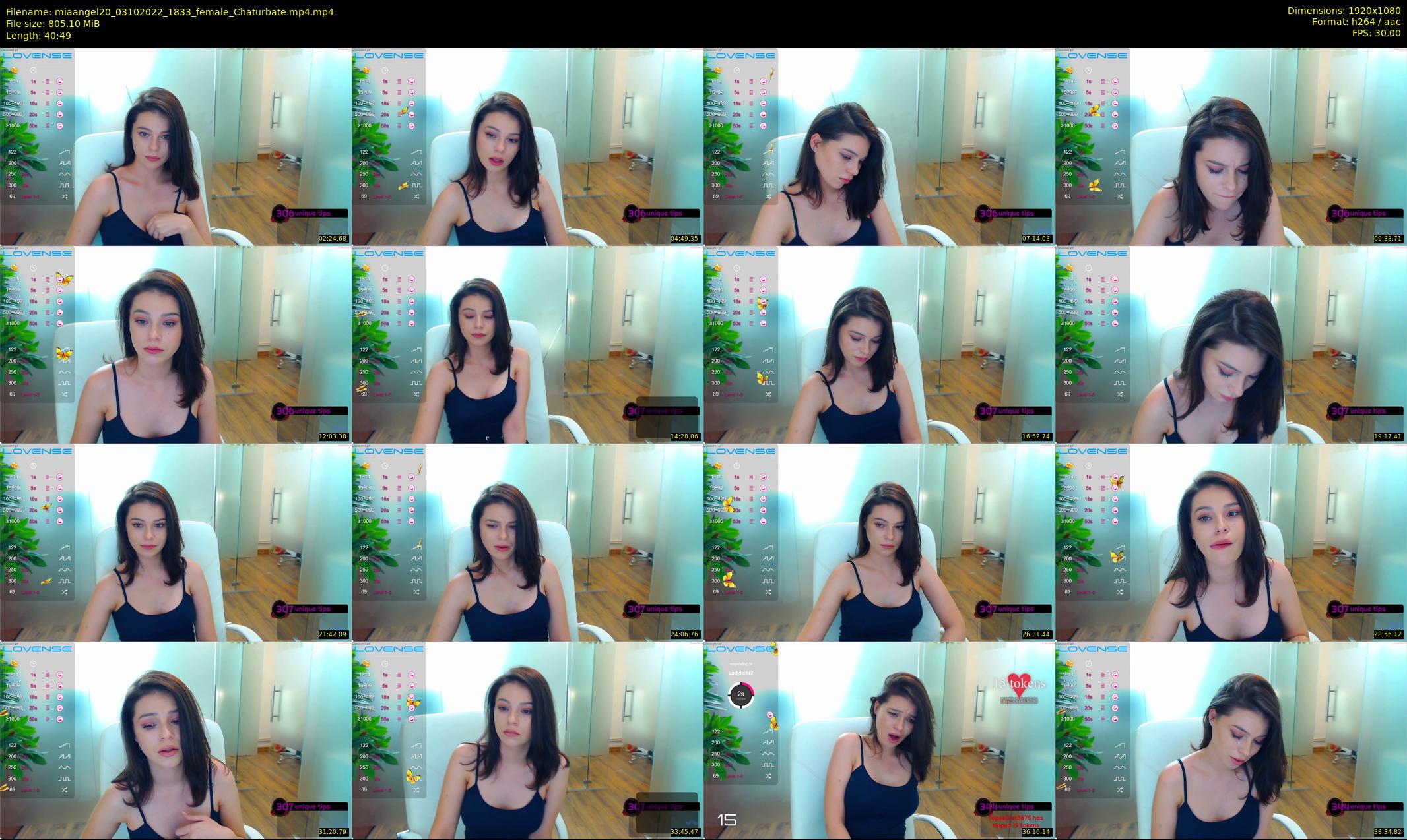 miaangel20 — 41 minute Chaturbate Female stripcam recording, 1080p, Oct 3, 2022