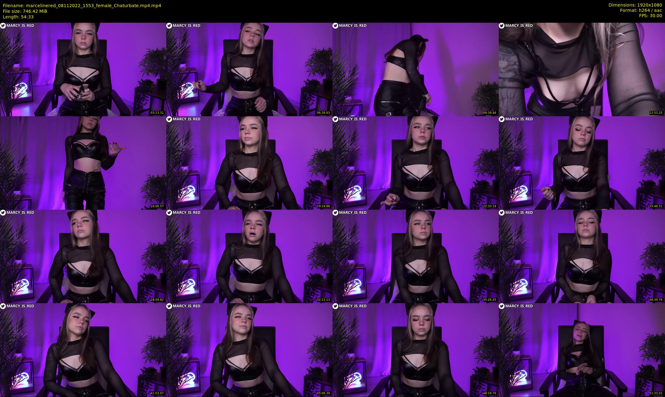 marcelinered — 55 minute Chaturbate Female stripcam recording, 1080p, Nov 8, 2022