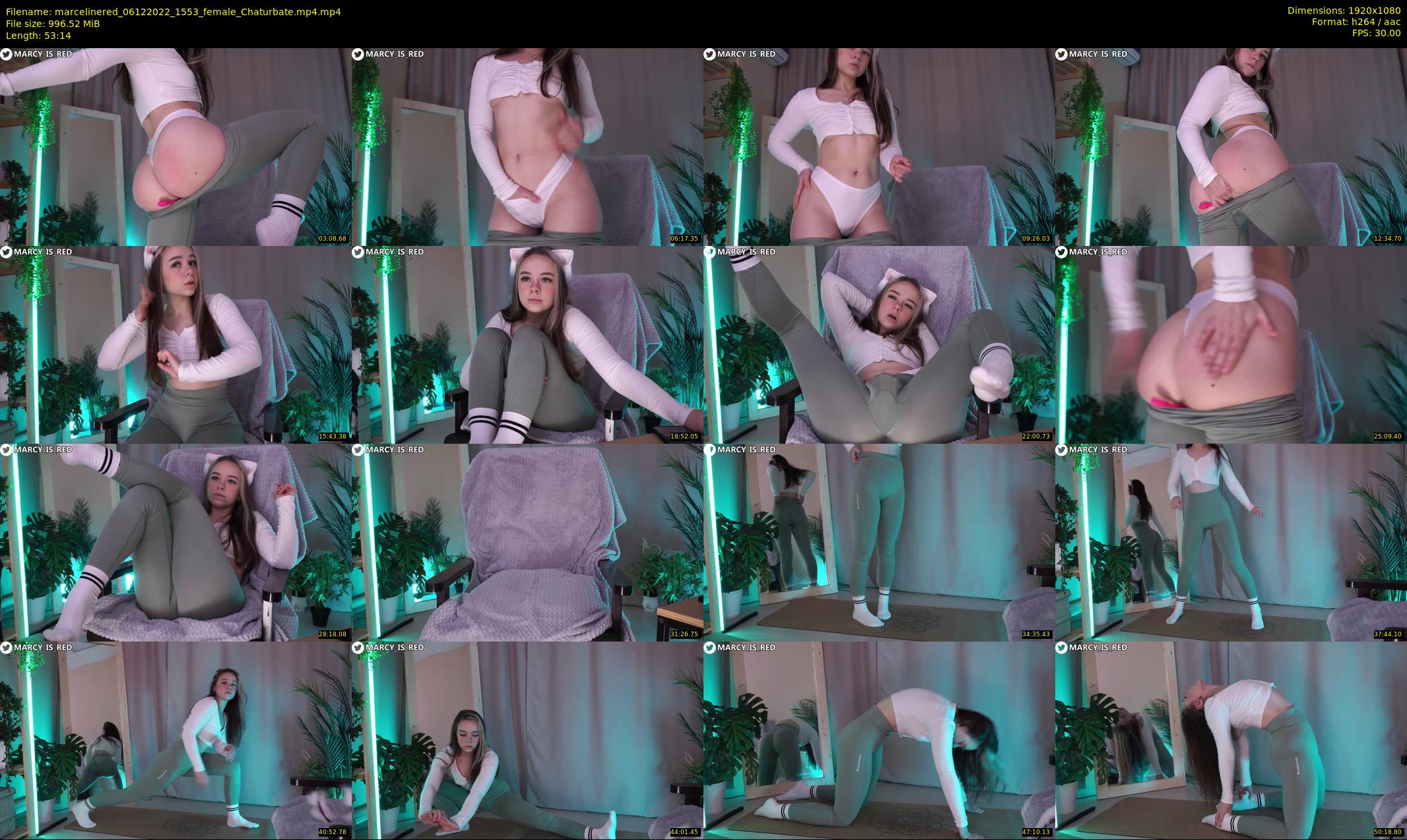 marcelinered — 54 minute Chaturbate Female stripcam recording, 1080p, Dec 6, 2022