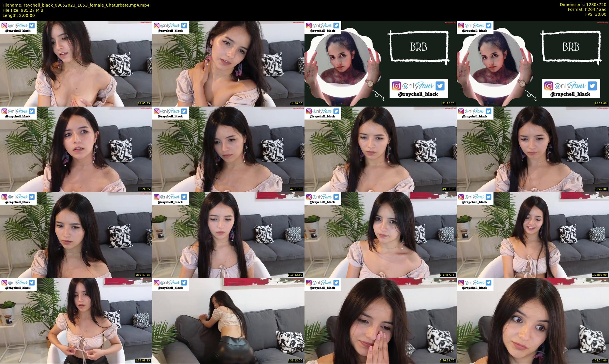 raychell_black — 120 minute Chaturbate Female stripcam recording, 720p, May 9, 2023