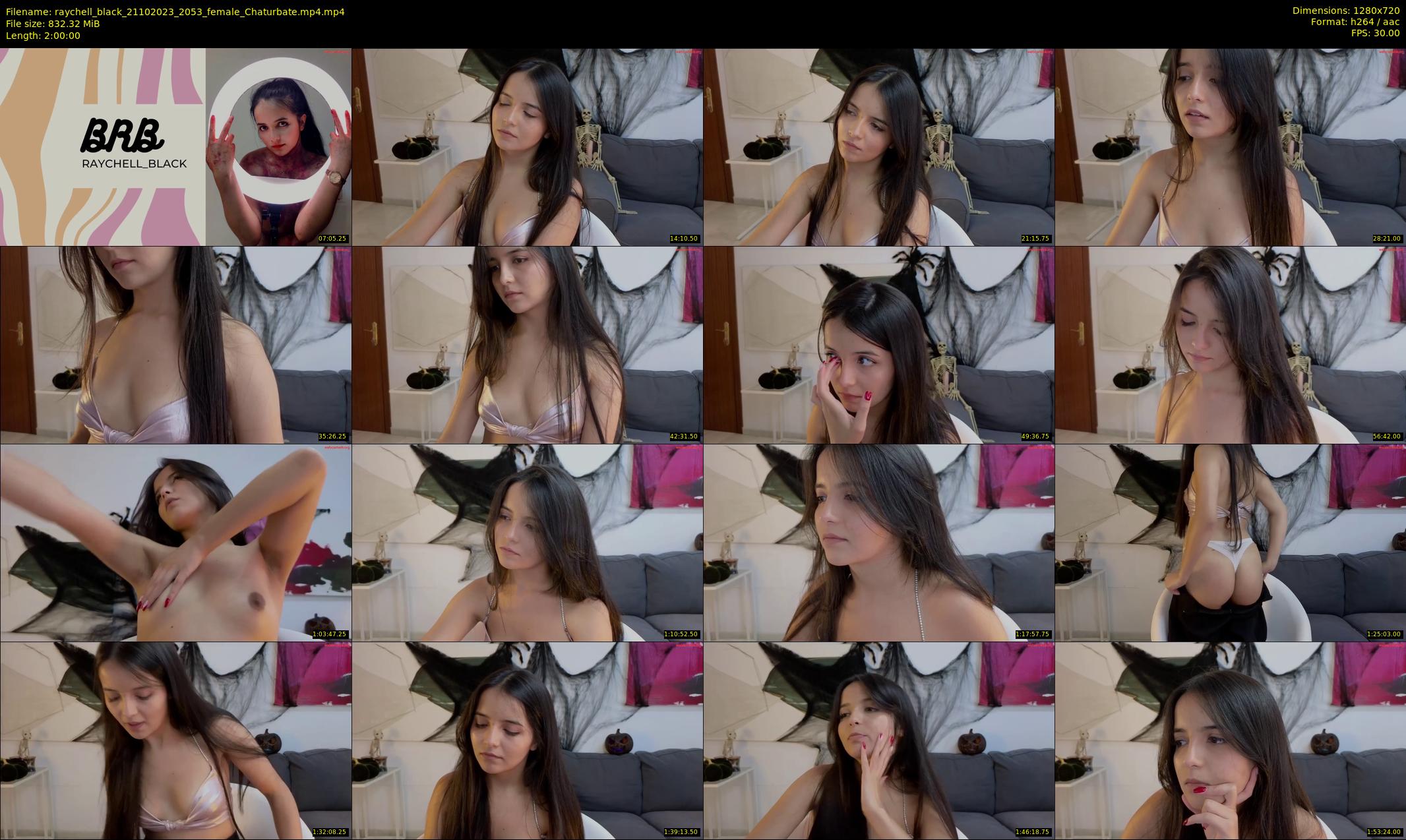 raychell_black — 120 minute Chaturbate Female stripcam recording, 720p, Oct 21, 2023