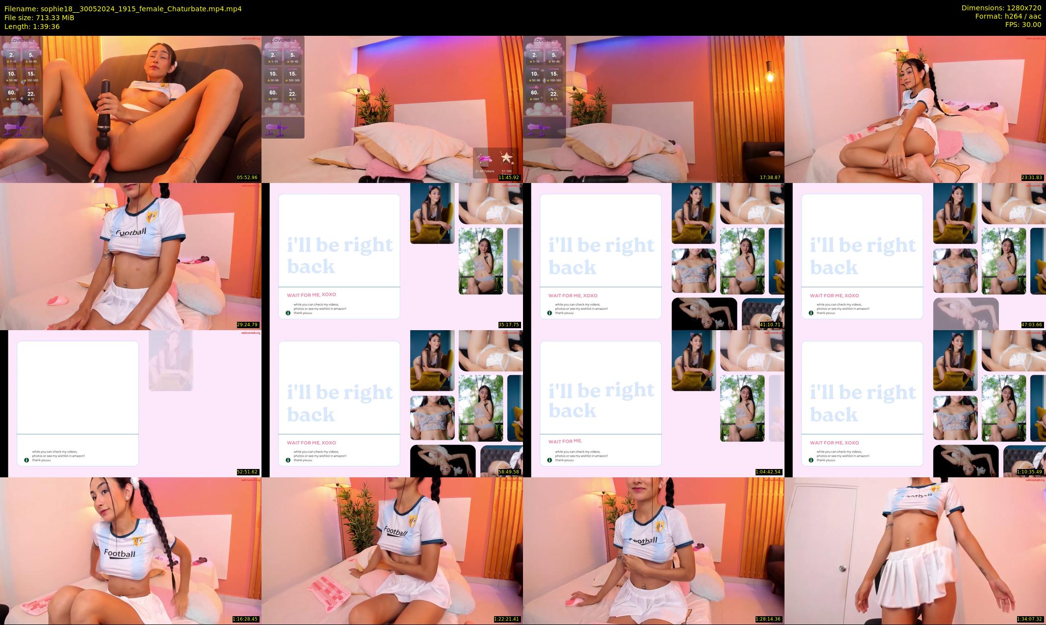 sophie18_ — 100 minute Chaturbate Female stripcam recording, 720p, May 30, 2024