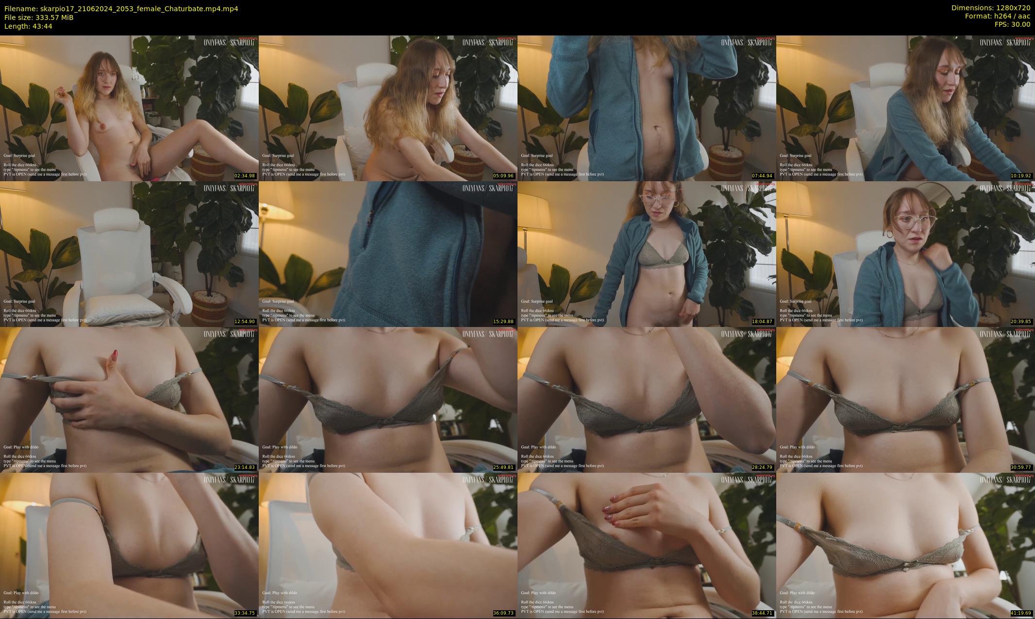 skarpio17 — 44 minute Chaturbate Female stripcam recording, 720p, Jun 21, 2024