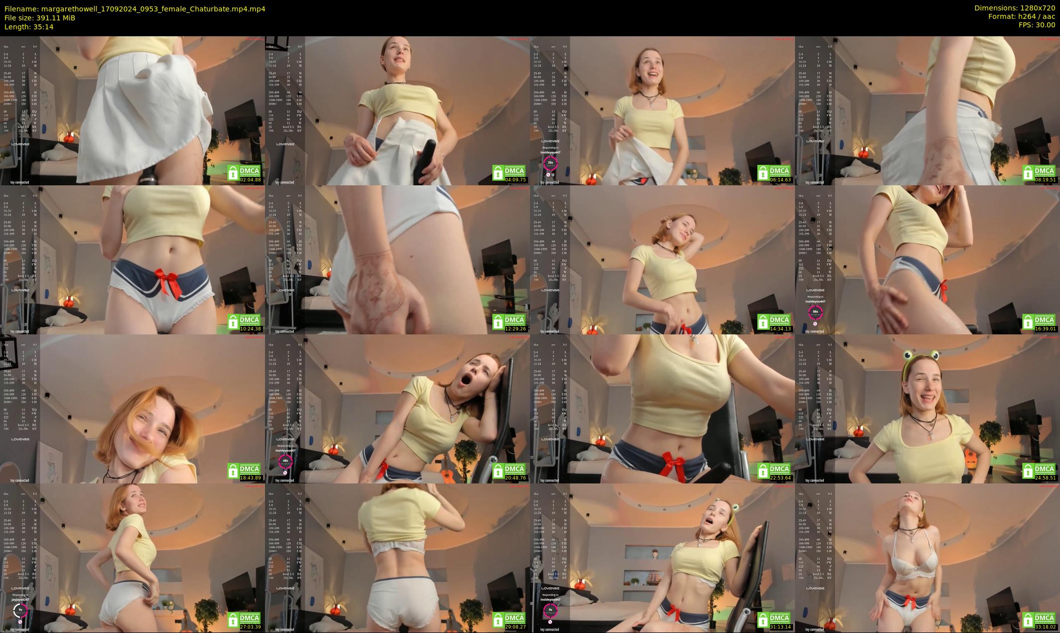 margarethowell — 36 minute Chaturbate Female stripcam recording, 720p, Sep 17, 2024