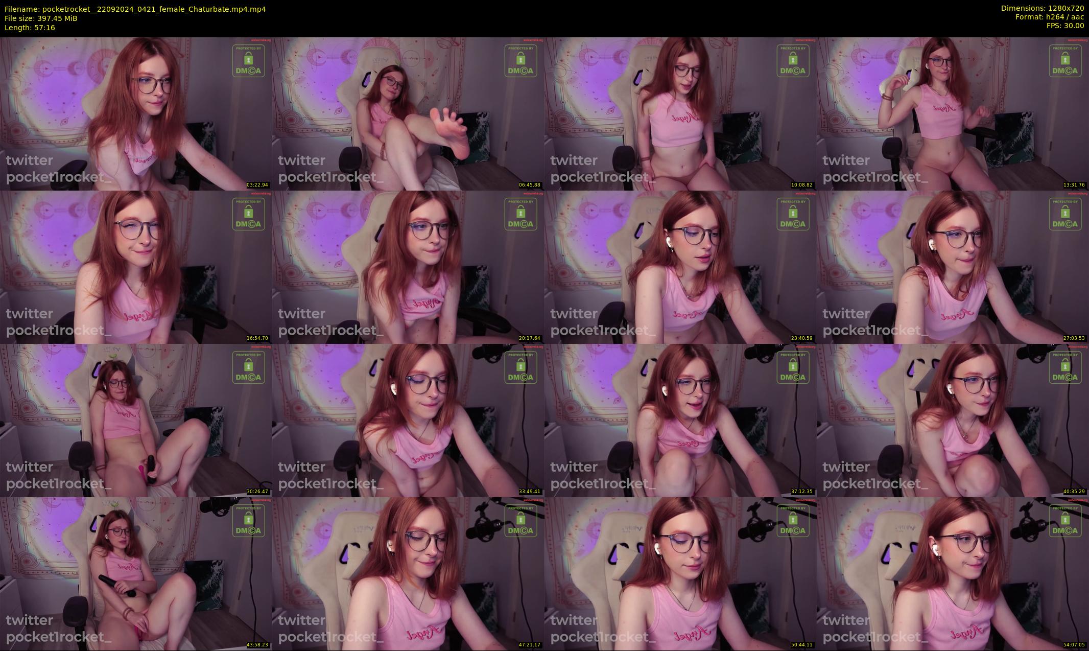 pocketrocket_ — 58 minute Chaturbate Female stripcam recording, 720p, Sep 22, 2024