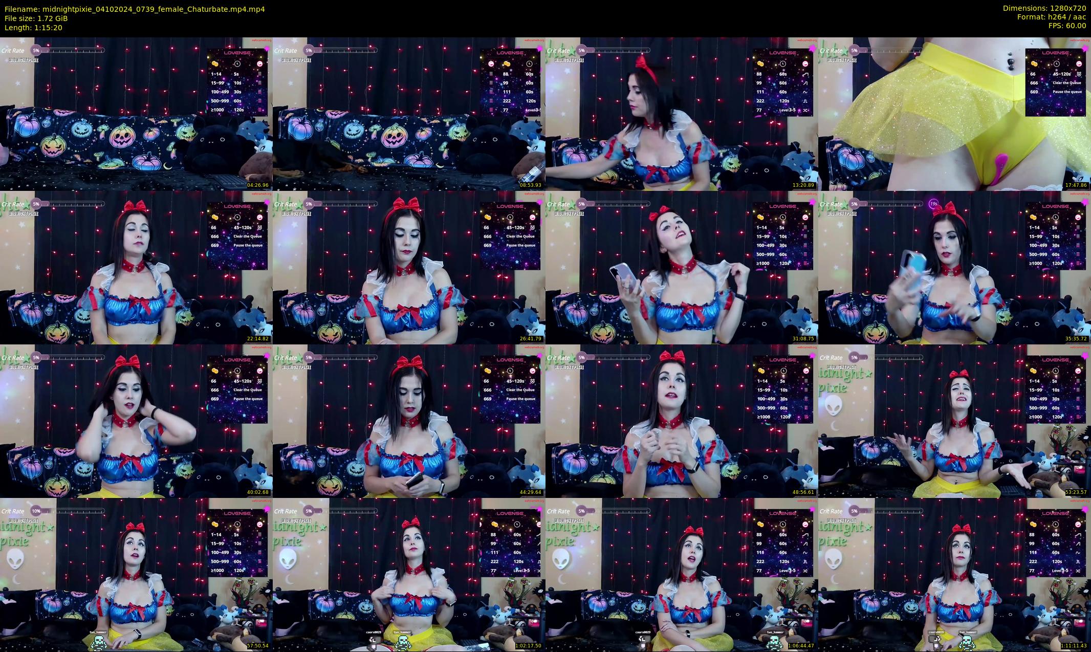 midnightpixie — 76 minute Chaturbate Female stripcam recording, 720p, Oct 4, 2024