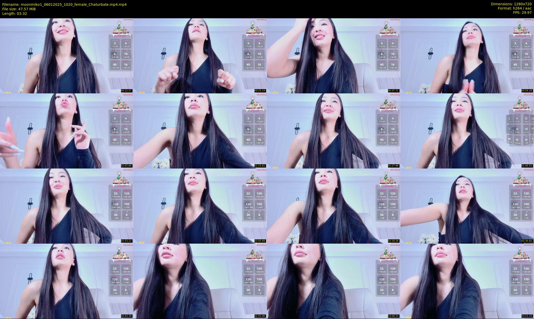 moonmiko1 — 4 minute Chaturbate Female stripcam recording, 720p, Jan 6, 2025