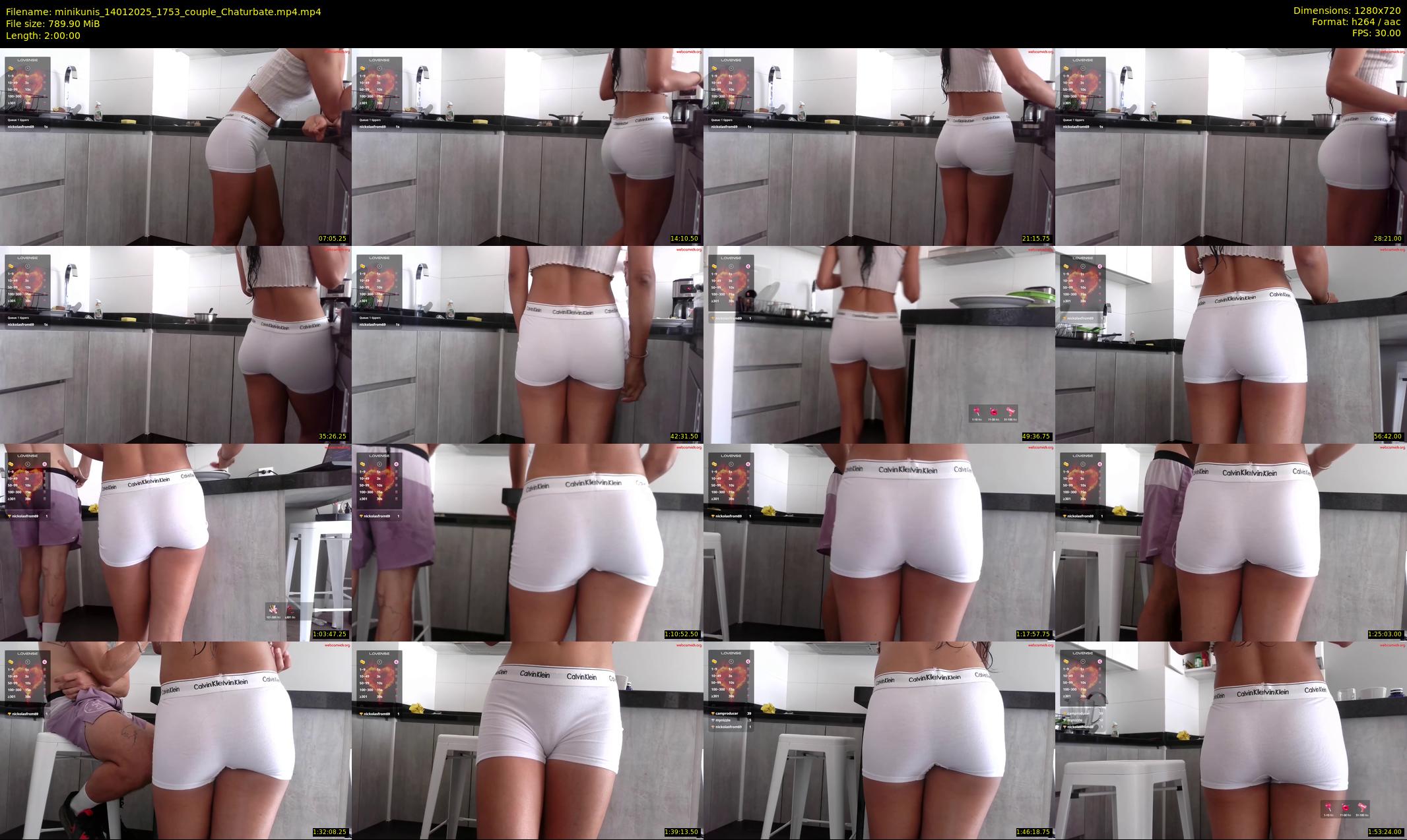 minikunis — 120 minute Chaturbate Couple stripcam recording, 720p, Jan 14, 2025