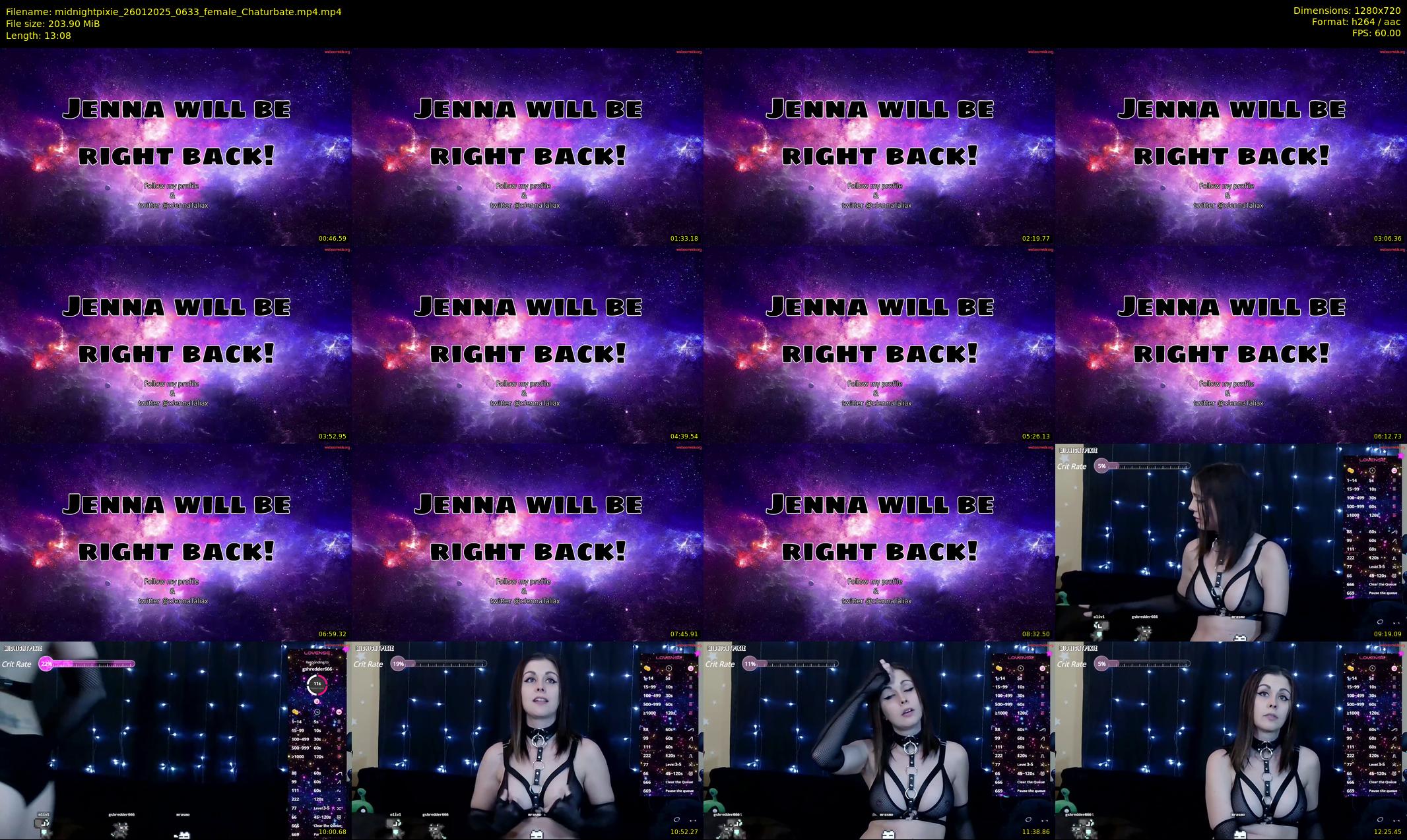 midnightpixie — 14 minute Chaturbate Female stripcam recording, 720p, Jan 26, 2025