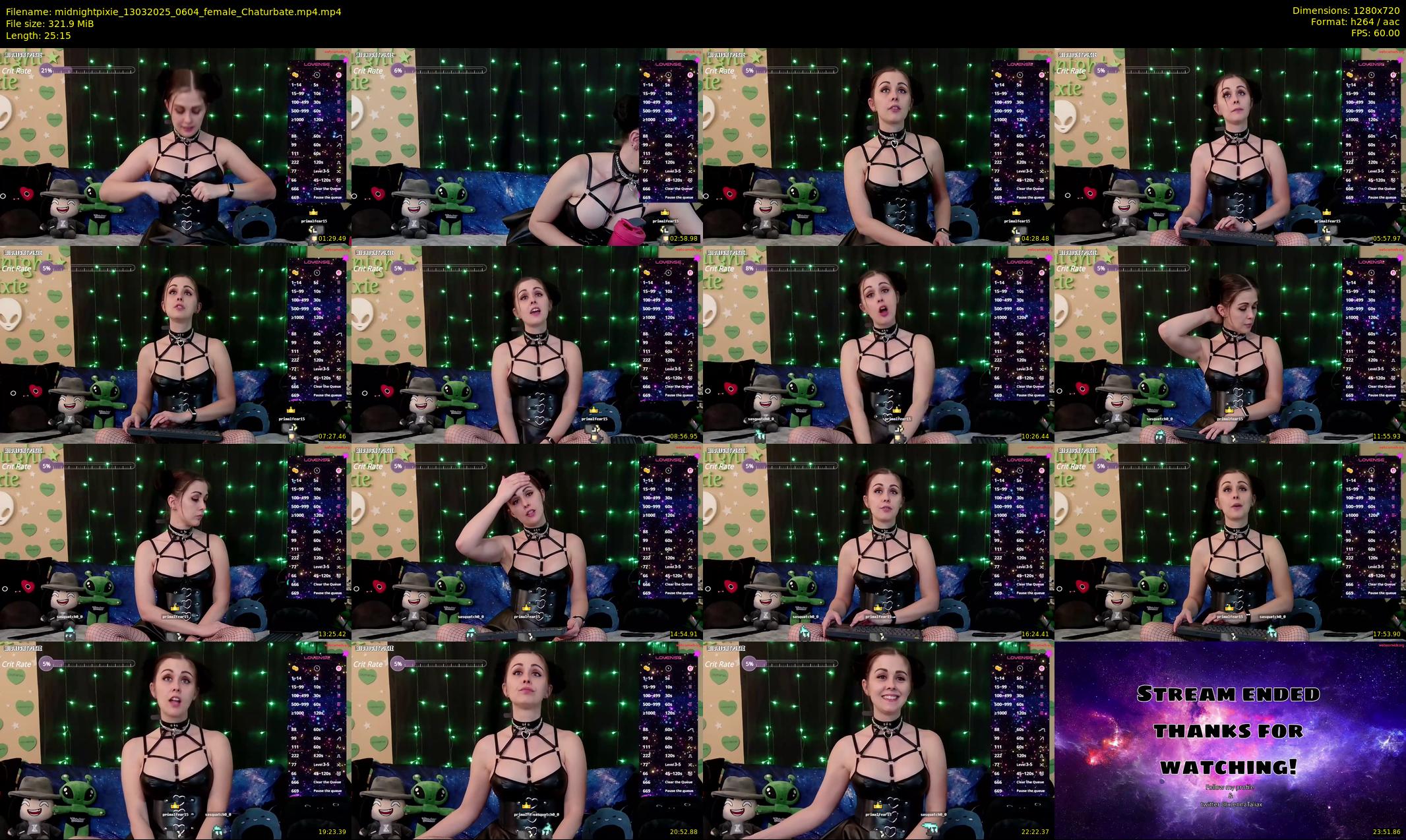 midnightpixie — 26 minute Chaturbate Female stripcam recording, 720p, Mar 13, 2025