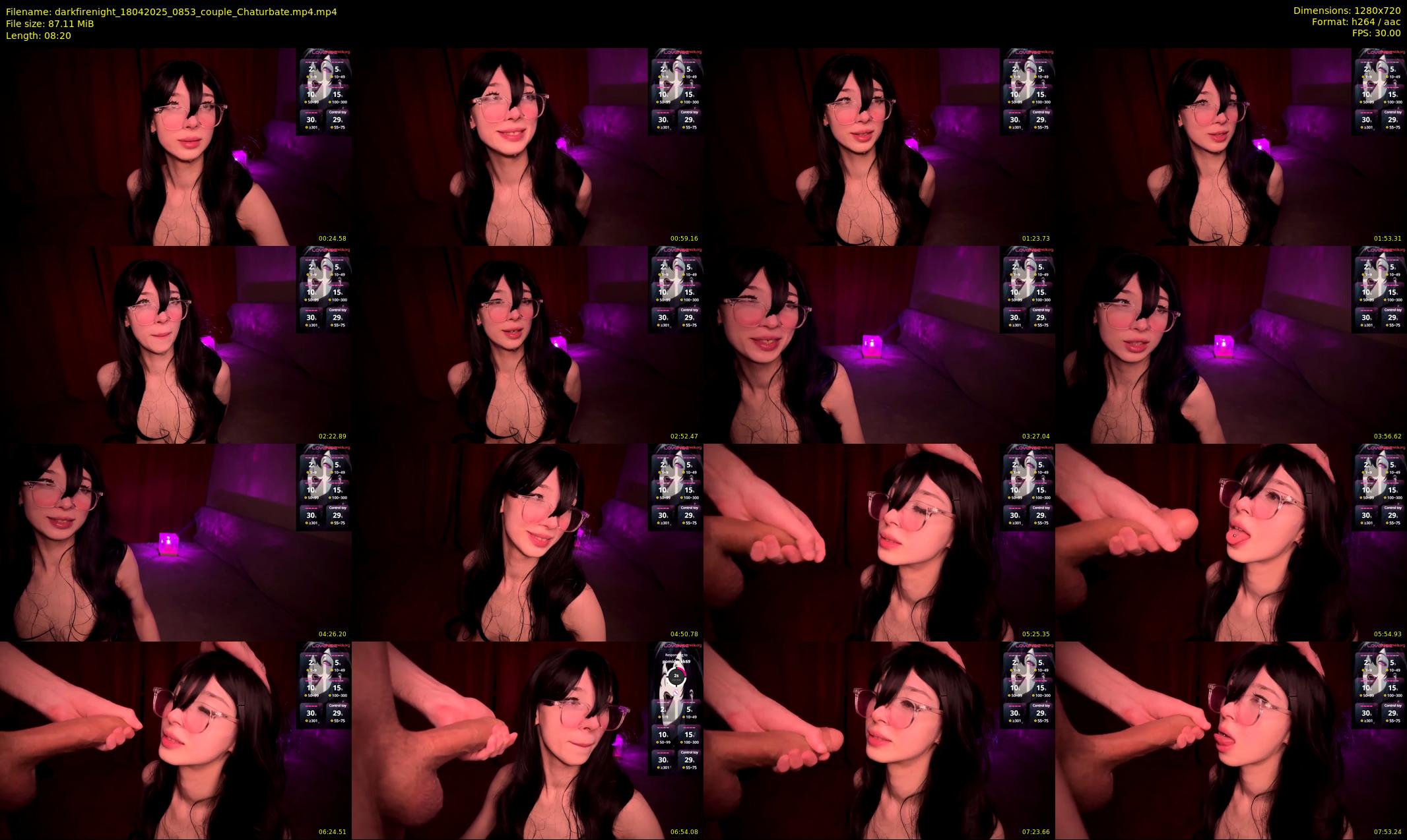 darkfirenight — 9 minute Chaturbate Couple stripcam recording, 720p, Apr 18, 2025