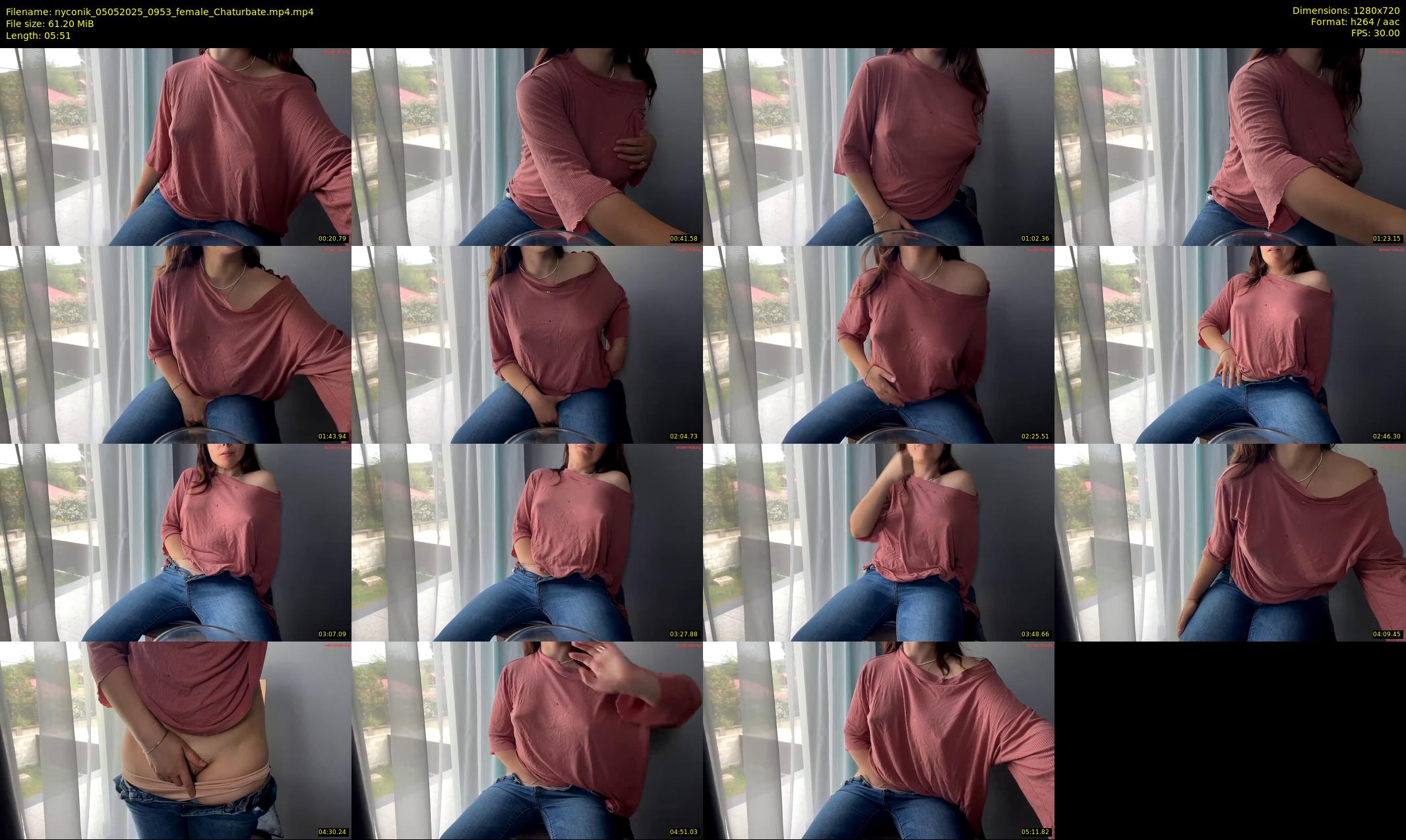 nyconik — 6 minute Chaturbate Female stripcam recording, 720p, May 5, 2025