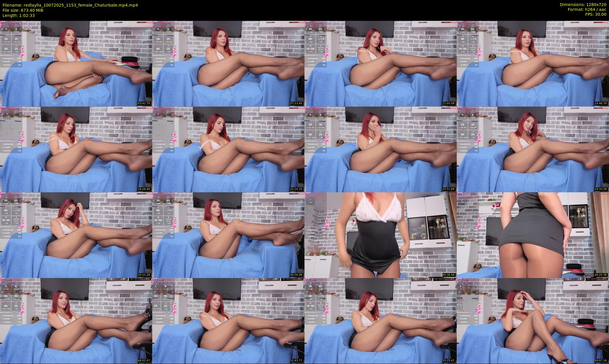 redlaylla — 63 minute Chaturbate Female stripcam recording, 720p, Jul 10, 2025
