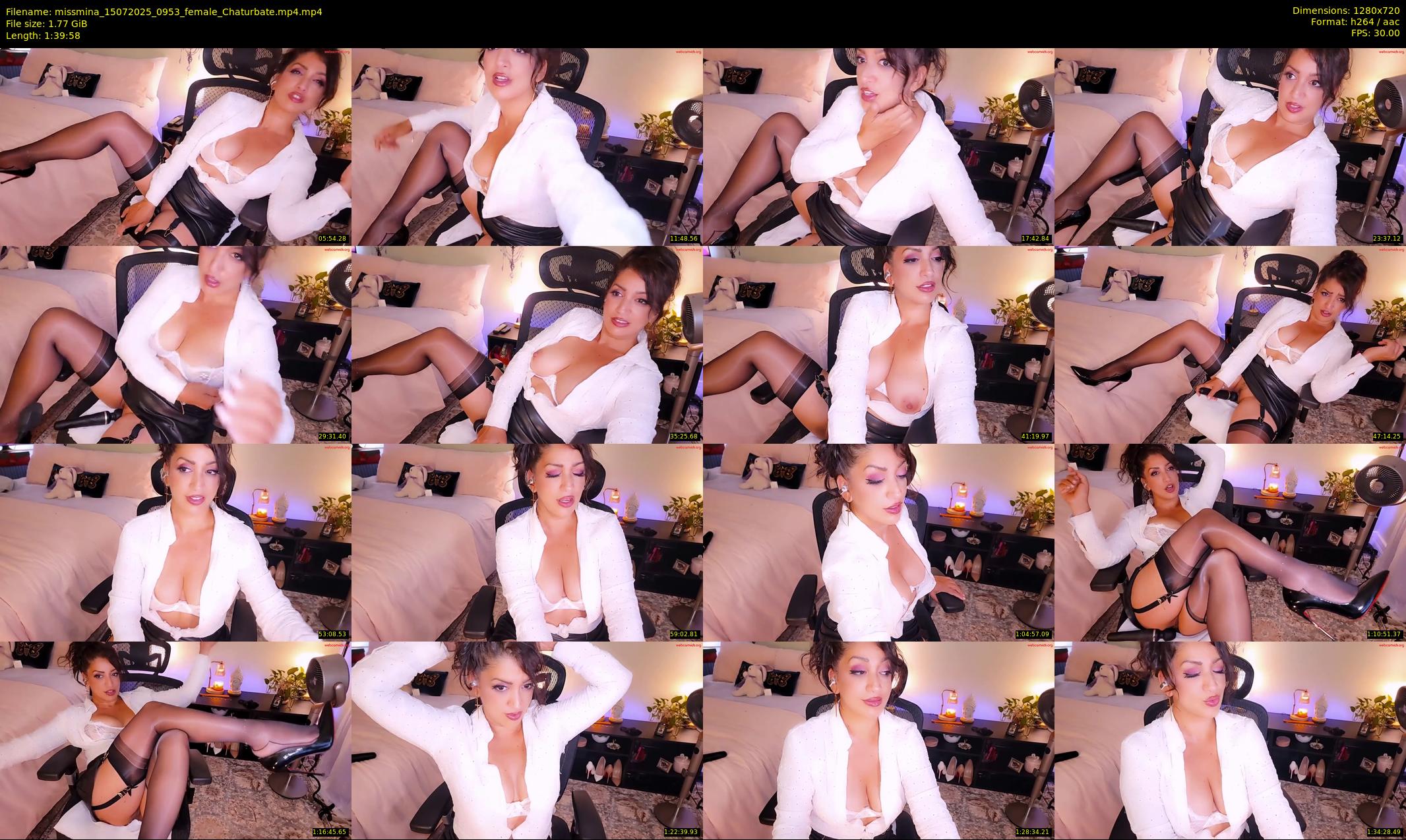missmina — 100 minute Chaturbate Female stripcam recording, 720p, Jul 15, 2025