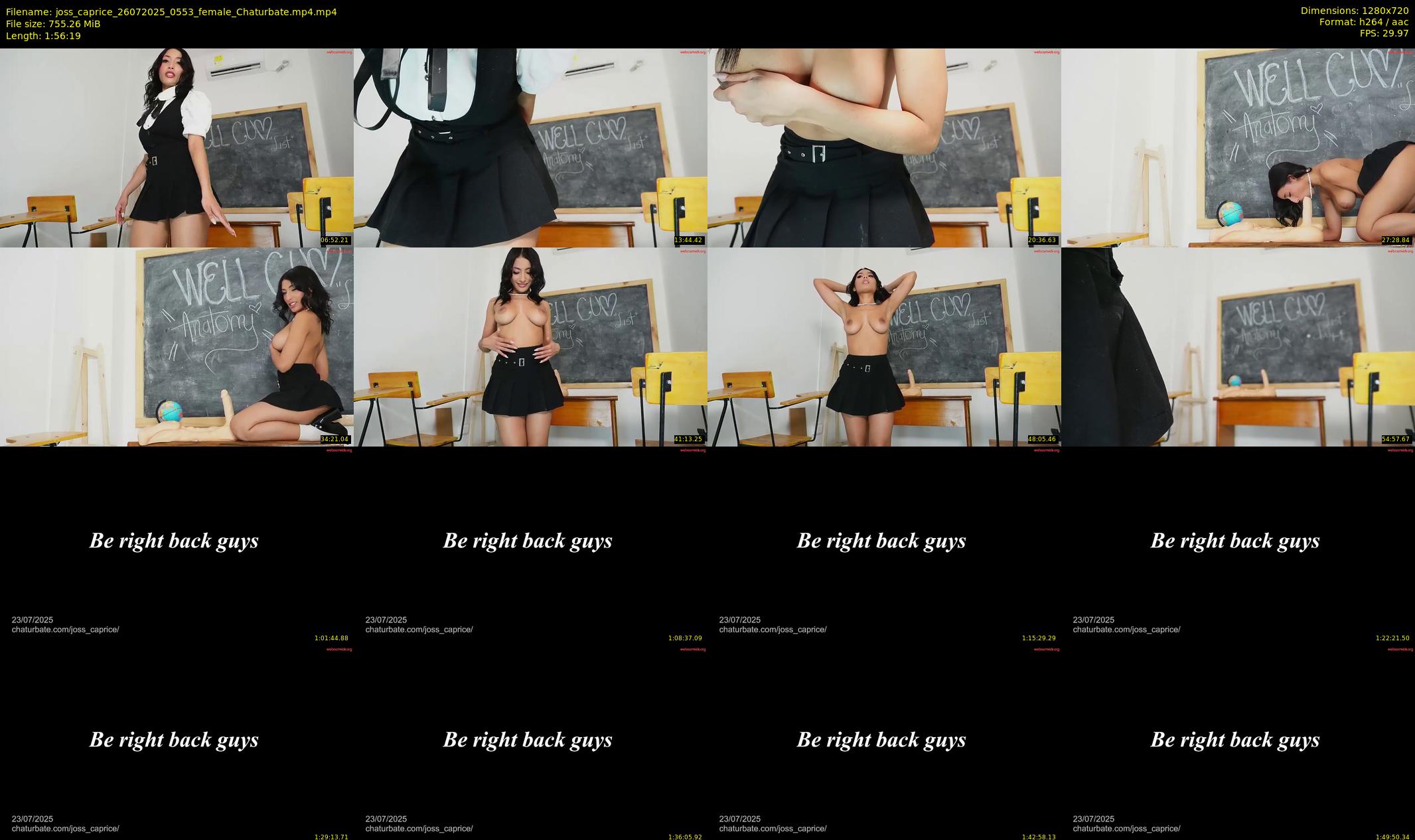 joss_caprice — 117 minute Chaturbate Female stripcam recording, 720p, Jul 26, 2025