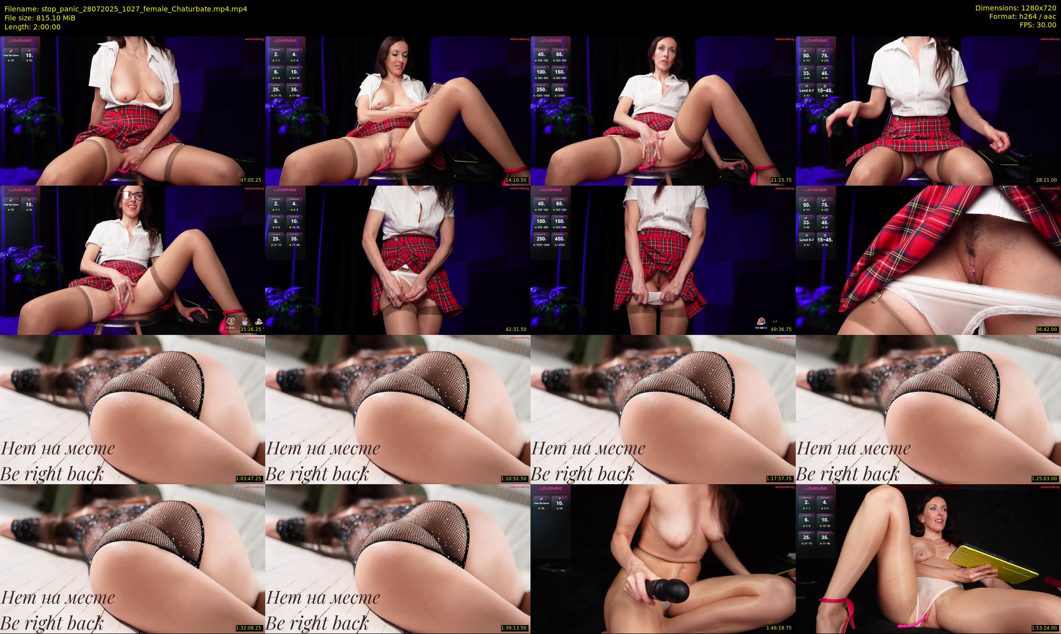 stop_panic — 120 minute Chaturbate Female stripcam recording, 720p, Jul 28, 2025