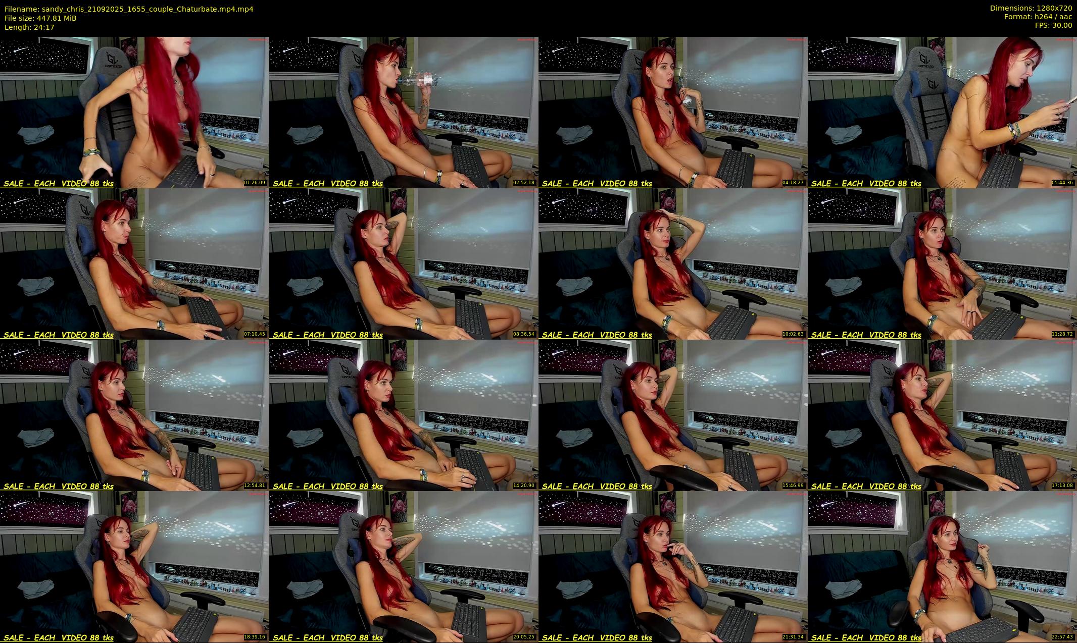 sandy_chris — 25 minute Chaturbate Couple stripcam recording, 720p, Sep 21, 2025