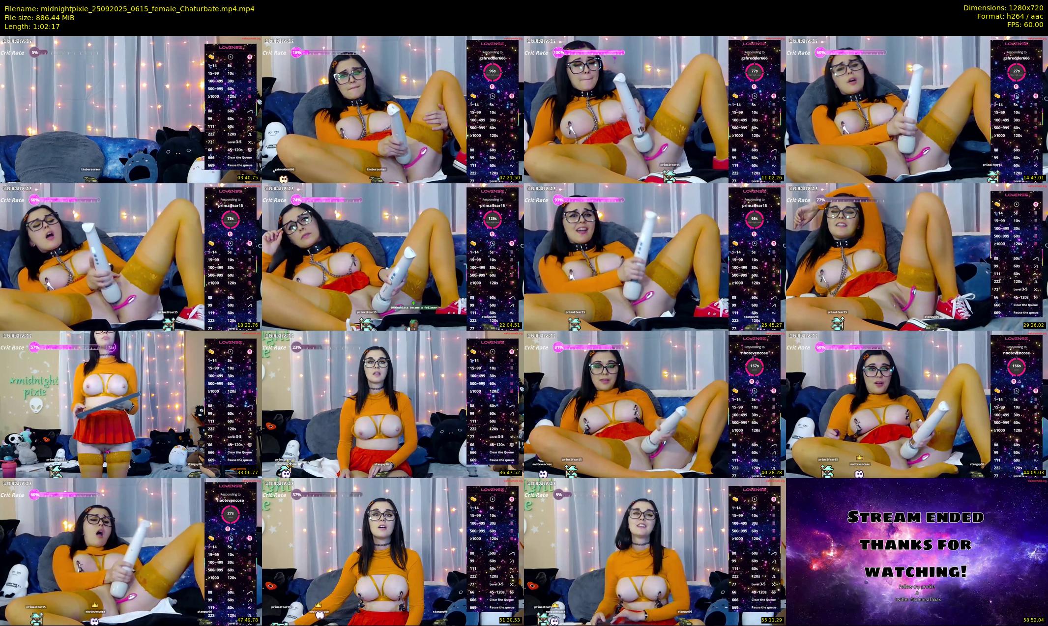 midnightpixie — 63 minute Chaturbate Female stripcam recording, 720p, Sep 25, 2025