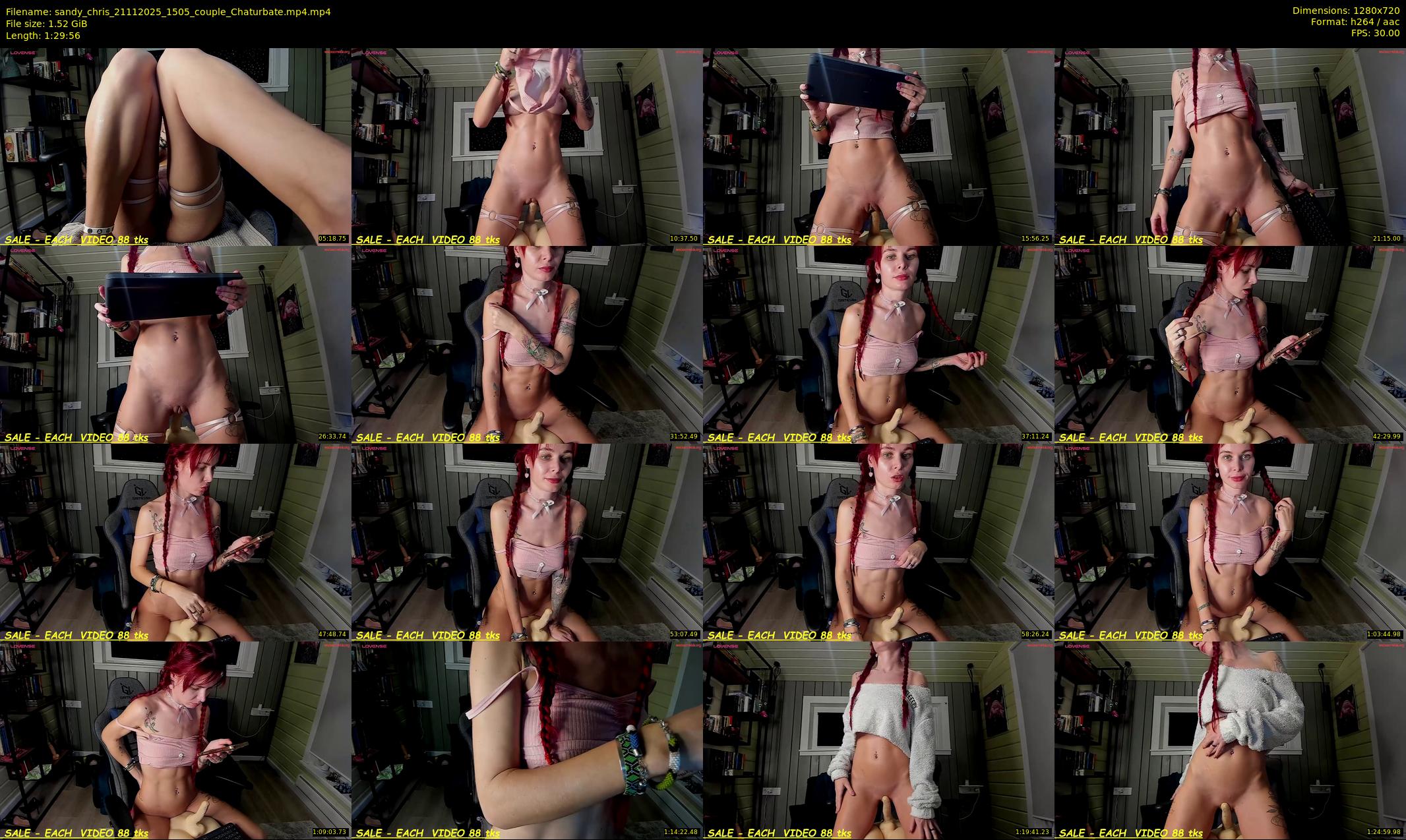 sandy_chris — 90 minute Chaturbate Couple stripcam recording, 720p, Nov 21, 2025