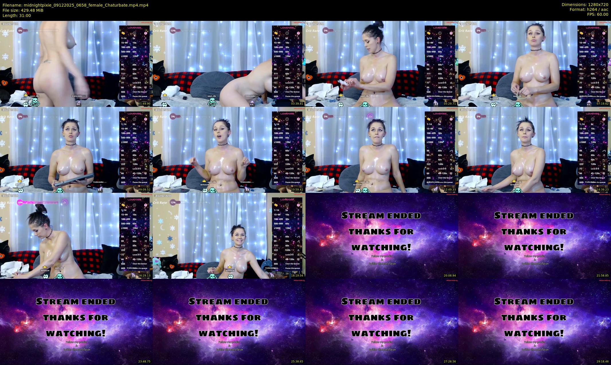 midnightpixie — 31 minute Chaturbate Female stripcam recording, 720p, Dec 9, 2025