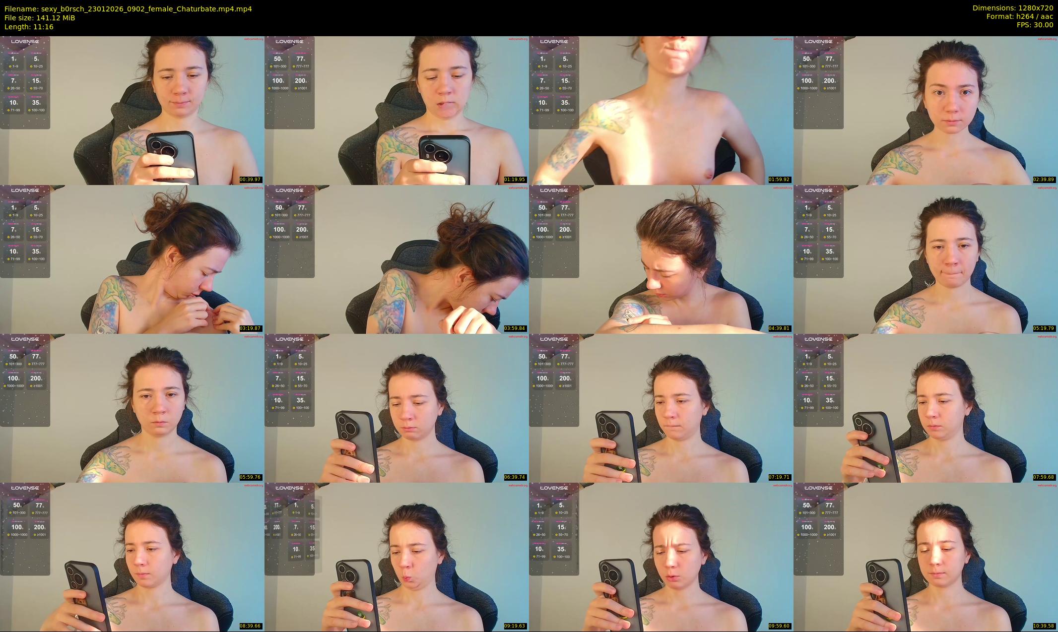 sexy_b0rsch — 12 minute Chaturbate Female stripcam recording, 720p, Jan 23, 2026