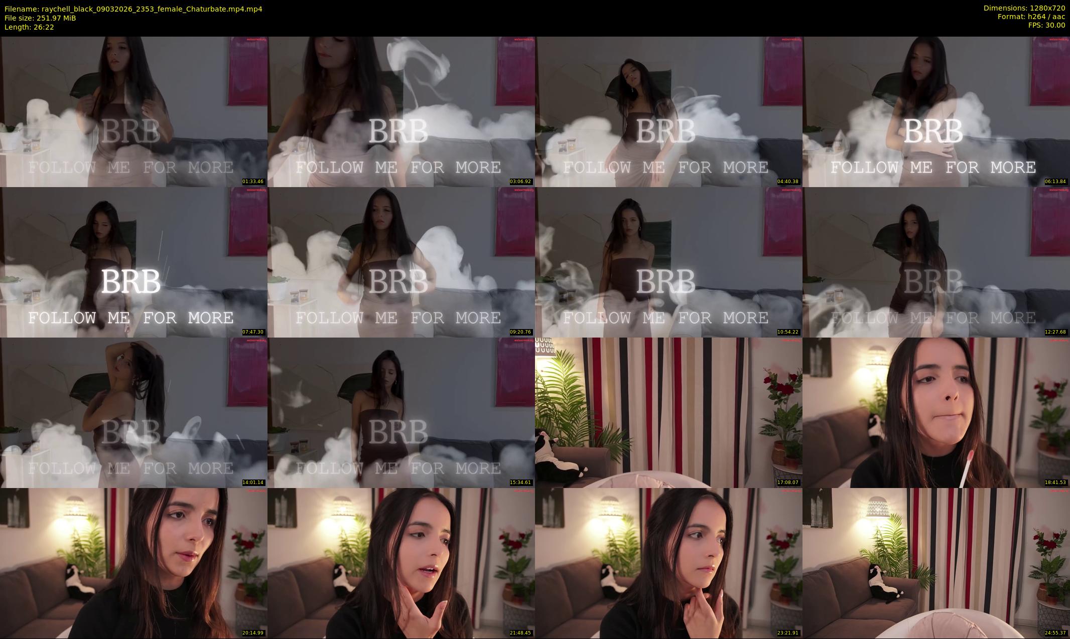 raychell_black — 27 minute Chaturbate Female stripcam recording, 720p, Mar 9, 2026