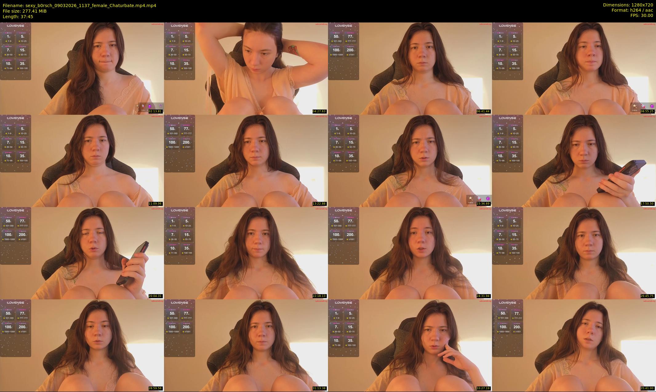 sexy_b0rsch — 38 minute Chaturbate Female stripcam recording, 720p, Mar 9, 2026