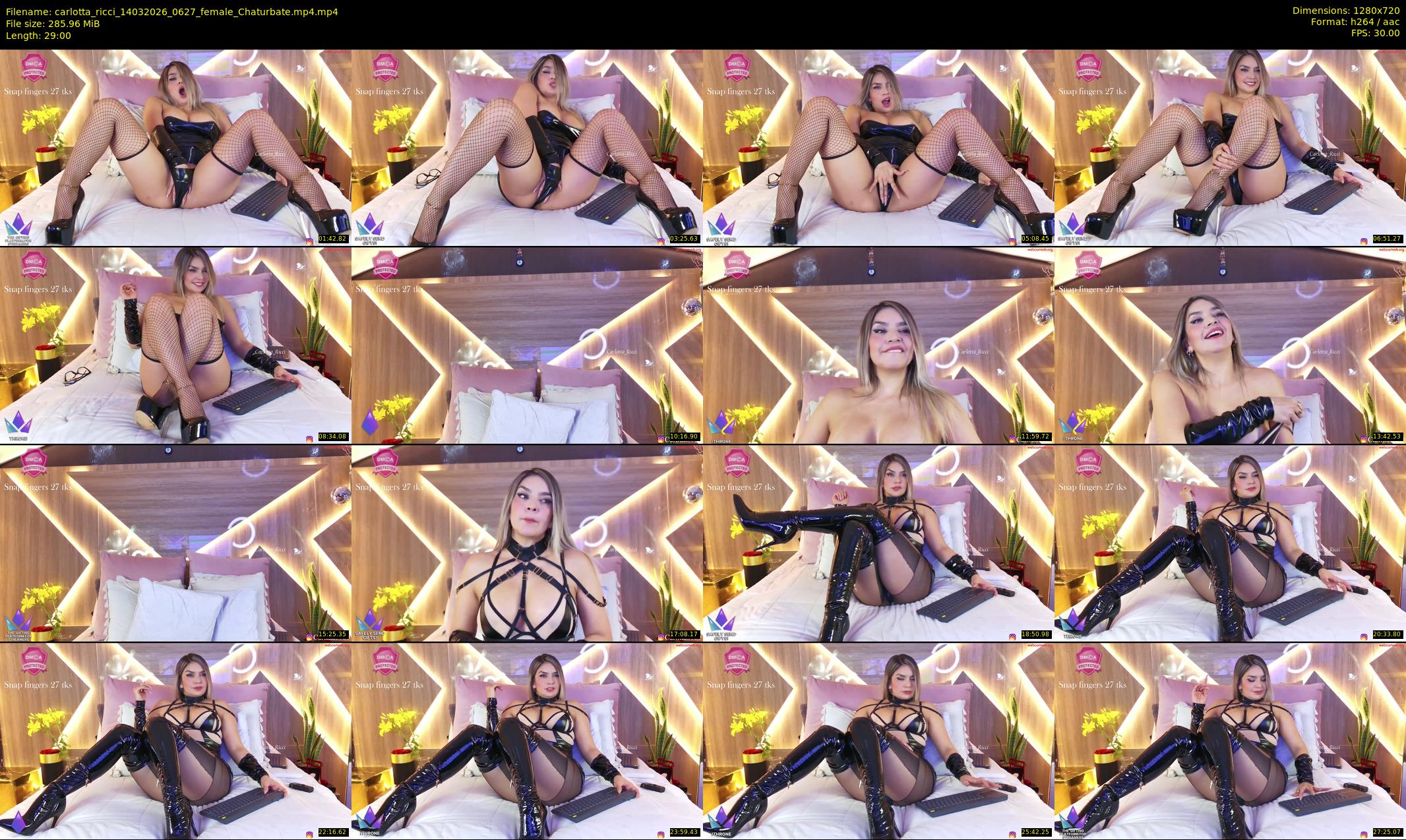 carlotta_ricci — 29 minute Chaturbate Female stripcam recording, 720p, Mar 14, 2026
