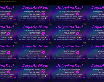 julyaandraul — Chaturbate Couple stripcam recording, Apr 18, 2026 04:40