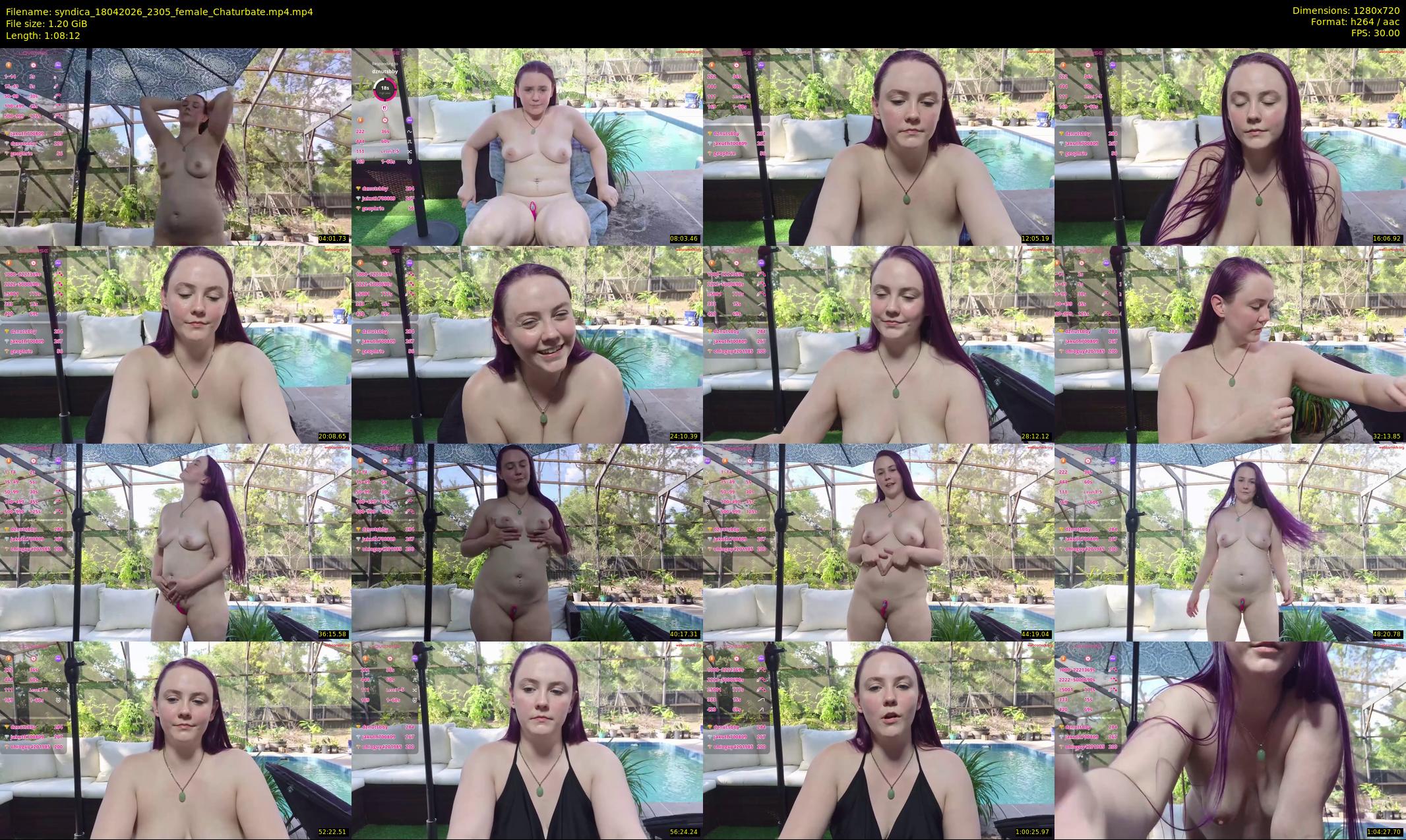 syndica — 69 minute Chaturbate Female stripcam recording, 720p, Apr 18, 2026